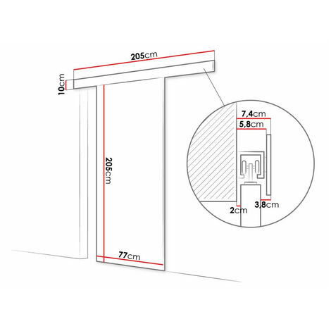 Porte scorrevoli Closico 183, Bianco