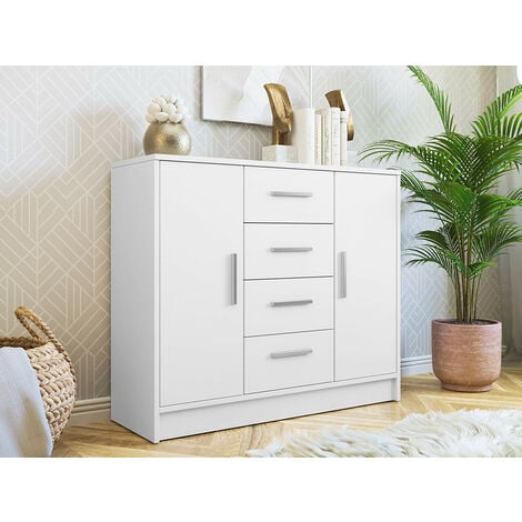 TONTARELLI CASSETTIERA SALVASPAZIO 86 CM BIANCO A 4 RIPIANI CON STRUTTURA  IN PLASTICA E RUOTE