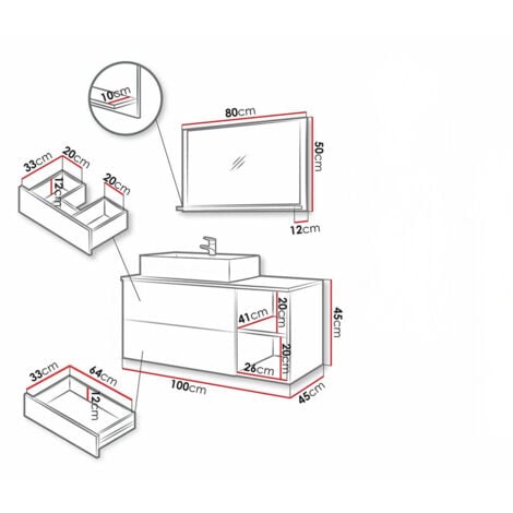 Set bagno Ophruvi 103, Noce