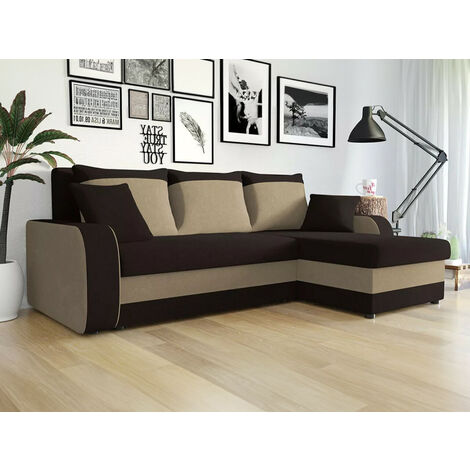 Divano angolare Comfivo 203, Alova 68 + Alova 07, Funzione di sonno,  Scatola da letto, 238x147x80cm