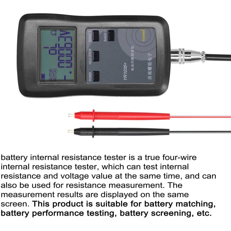 100V Testeur de batterie Test de résistance interne de batterie au