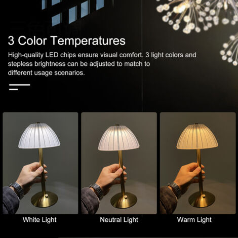 Acheter 3 couleurs LED lampe de bureau alimenté par Usb lampe de Table  tactile gradation lampe Portable réglable en continu Protection des yeux  chambre lampe de chevet