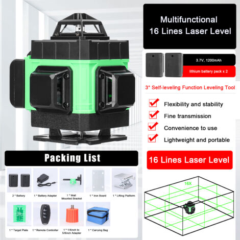 Niveau Laser Uni-T LM520 Croisé 50 M - Auto-nivellement Intérieur/extérieur