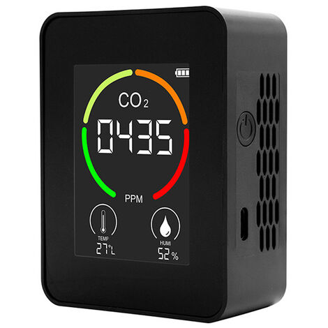 Moniteur De Qualité De L'air – Détecteur Portable CO2, HCHO, TVOC Pour Maison Ou Tente De Culture