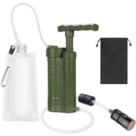 Purificateur d'eau par gravité - Filtration charbon actif – Vert