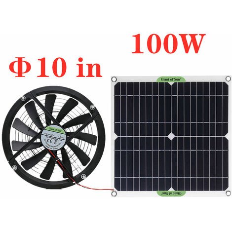 Kit Ventilateur Solaire 30W 18V - Double Ventilateur Pour Serre, Poulailler, Grenier, Niche Chien