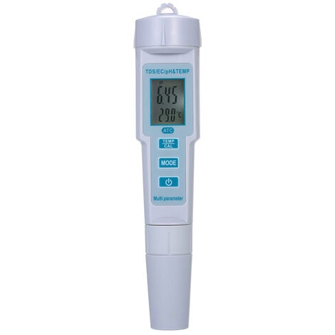 Stylo Testeur de Qualité de L'eau, 4 en 1 PH-EC-TDS-analyseur de