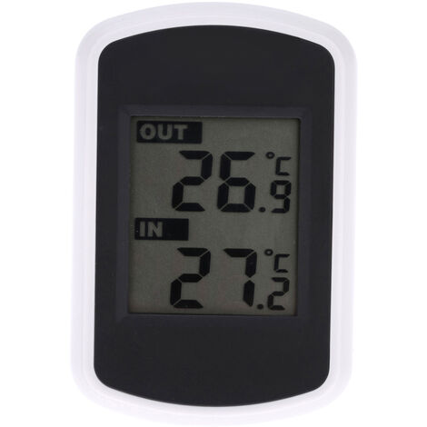 Thermomètre Numérique Intérieur/Extérieur - Sonde Longue -50°C à 70°C - Écran LCD - Alimentation AAA