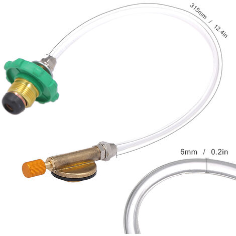 Valve de remplissage de CO2 - QIILU - Tête mâle 8mm - Manomètre ASA