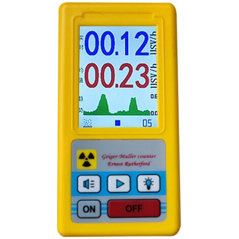 Détecteur de Radiation Nucléaire Compteur Geiger Testeur Portable  Giegermètre, Haute Sensibilité Nucléaire 2 Modes de Puissance