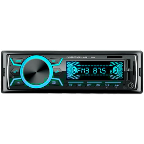 7 Couleurs LED Radio stéréo voiture BT Auto Radio Dual USB Quick Charge USB Stereo Audio MP3 ID3 WMA AUX-IN TF A2DP Hands Free ISO