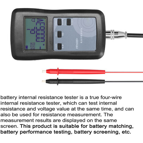 Testeur de résistance interne de la batterie du système YR1035 à 4 fils  avec écran LCD de plomb pour l'acide de plomb, l'ion lithium, le polymère  de