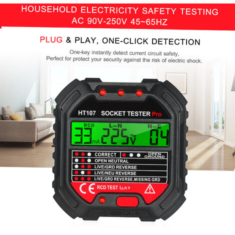Testeur De Prise électrique GFCI Avancé HABOTEST Test De Fil De Terre