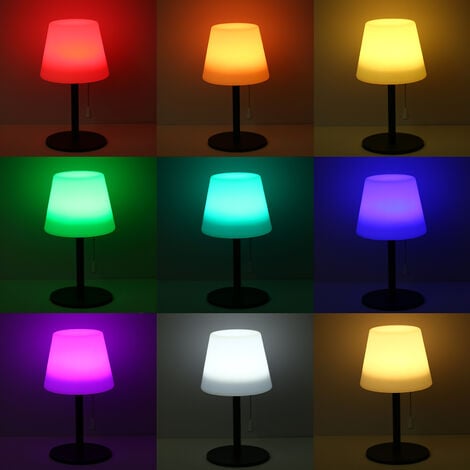Neoglint Lampe de table sans fil LED, Lampe de table vintage à intensité  variable, Lampe de table rechargeable à commande tactile, 3 Températures de