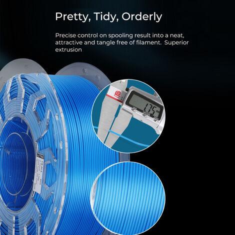 Filament pour imprimante 3D RS PRO, PLA haut débit, Ø 1.75mm, Bleu