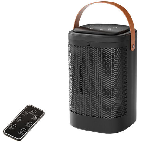Chauffage Céramique 1200 W Avec Oscillation - Thermostat Numérique 16-37°C, Minuterie 9h, Sécurité Chute
