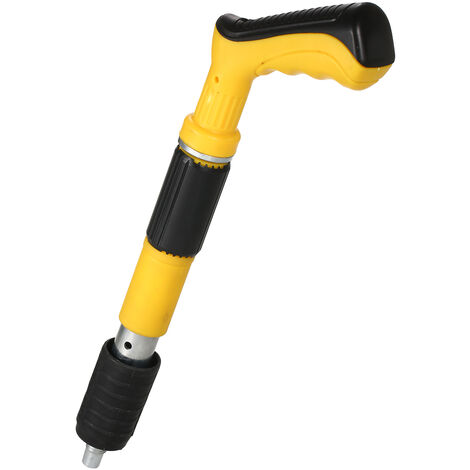 Outil de fixation murale à clous Pistolet à clous haute pression Pistolet à clous manuel en acier Force réglable avec 20 clous pour le bricolage à la maison Mur de ciment de travail du bois, Jaune
