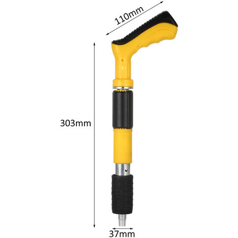 Outil de fixation murale à clous Pistolet à clous haute pression Pistolet à clous manuel en acier Force réglable avec 20 clous pour le bricolage à la maison Mur de ciment de travail du bois, Jaune