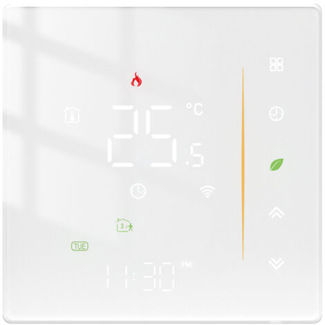 Termostato Digitale WiFi Per Riscaldamento A Pavimento – Programmabile, Schermo LCD, 16A, Antigelo, Blocco Bambini, Compatto