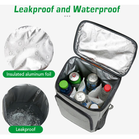 Sac à Dos Isotherme 44 Cm – Oxford étanche, Isolation 8 Mm, Pour Pique-nique, Randonnée, Pêche - 8