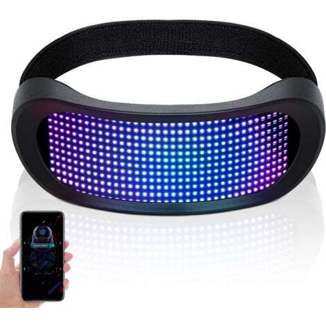 Lunettes LED Halloween Yeux Rouges Clignotantes - Accessoire Déguisement Faucheuse, Fantôme, Facile à Porter