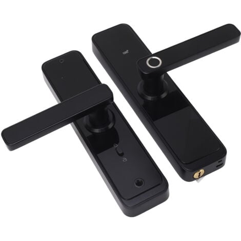 Decdeal Serrure Porte WiFi,Serrure électrique,Serrure Porte Empreinte,Empreinte Digitale Télécommande Carte IC,Compatible Tuya