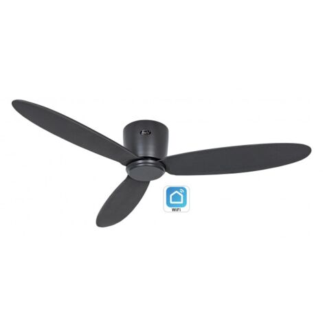 Ventilateur de plafond CasaFan 313284W ECO PLANO II 132cm Noir Wi-Fi