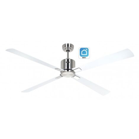 CasaFan ECO NEO III Ventilateur de plafond de 152 cm avec WiFi 942333W Blanc / Blanc et Gris clair (1/5)