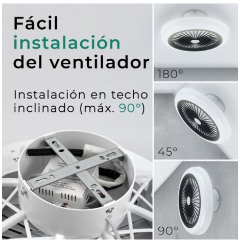 Ventilador De Techo Sin Aspas Noaton 12058B TRITON Luz Led Y Mando