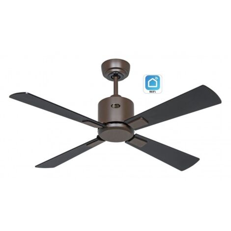 Ventilateur de plafond avec WiFi CasaFan 949101W ECO NEO III 103cm Bronze/Noir & Teck (1/5)