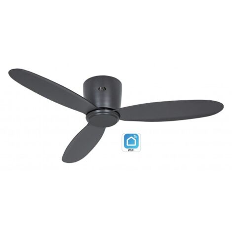 Ventilateur de plafond CasaFan 311284W ECO PLANO II 112cm Noir Wi-Fi