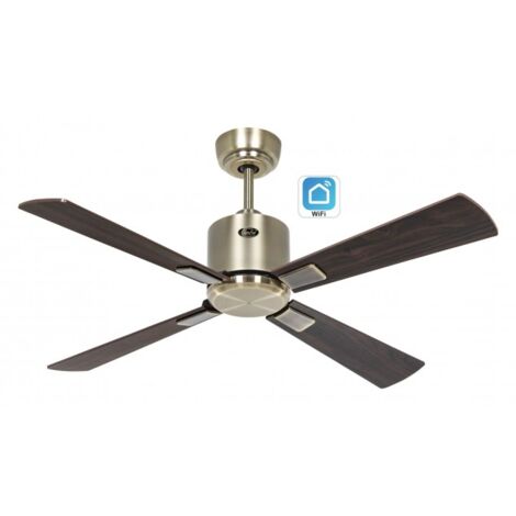 Ventilateur de plafond en noyer avec WiFi CasaFan 944111W ECO NEO III 103cm (1/5)
