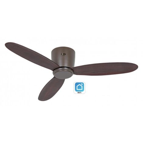Ventilateur de plafond CasaFan 313282W  ECO PLANO II 132cm Noyer Wi-Fi