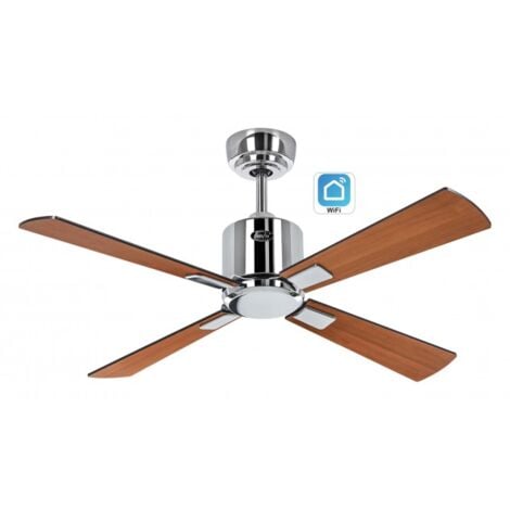 Ventilateur De Plafond Casafan Eco Neo Iii Cm W Moteur Chrome Brillant Avec Wifi