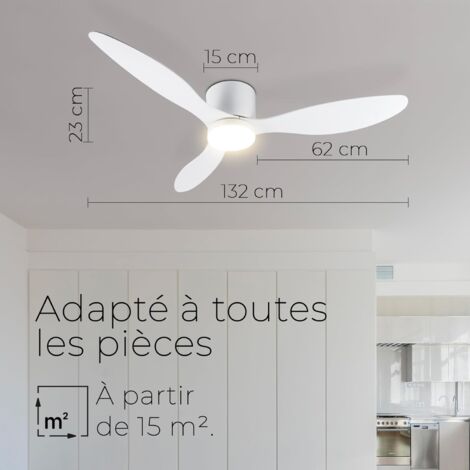 Ventilateur De Plafond Portable Et Amovible, Chargement Solaire, Avec Télécommande, 12 W, Trois Vitesses, Lumière Chaude Et Lumière Blanche | Leroy Merlin