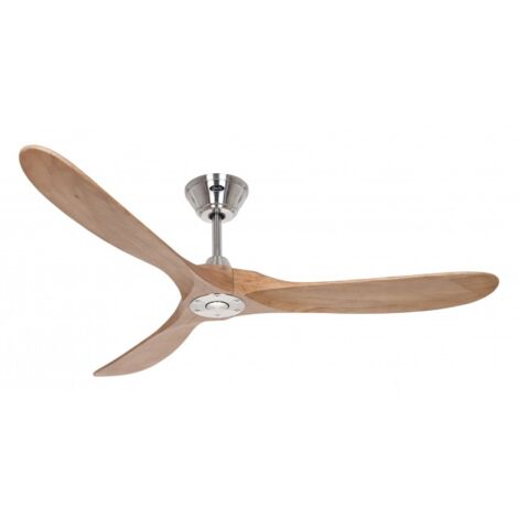 Ventilateur de plafond CasaFan 315234 ECO GENUINO 152cm Moteur chrome et pales couleur chene