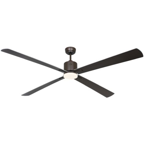 Ventilateur de plafond ECO NEO III 180 WiFi avec éclairage, finition laiton antique - érable/hêtre (1/2)