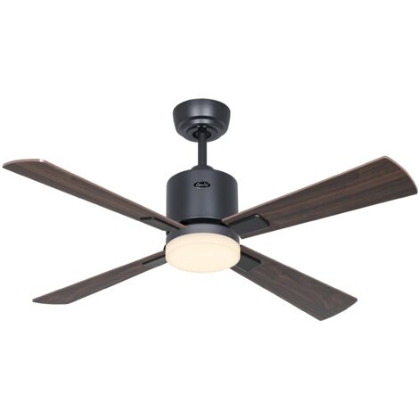 Ventilateur de plafond ECO NEO III 103, Gris basalte - Noyer/Cerisier, Wi-Fi avec éclairage (1/2)