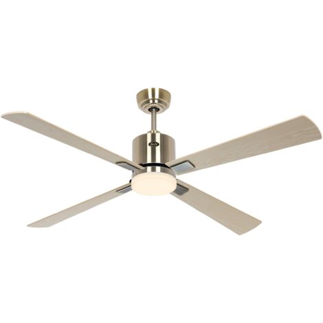 Ventilateur de plafond ECO NEO III 132, laiton antique - Érable/Hêtre, Wi-Fi avec éclairage (1/2)