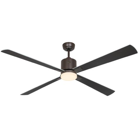 Ventilateur de plafond ECO NEO III 152, Bronze - Wengé/Argent, Wi-Fi avec éclairage (1/2)