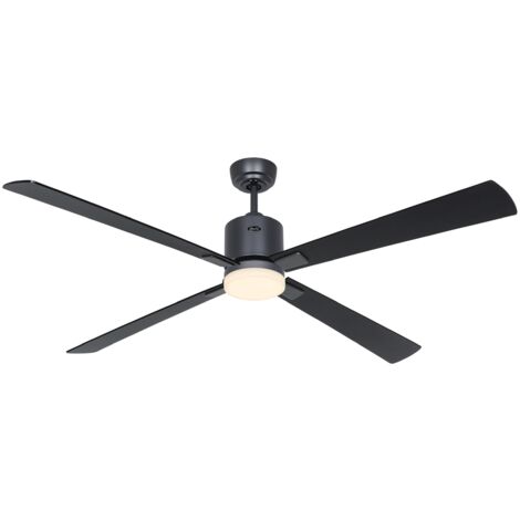 Ventilateur de plafond ECO NEO III 152, Gris basalte - Noir/Teck, Wi-Fi avec éclairage (1/2)