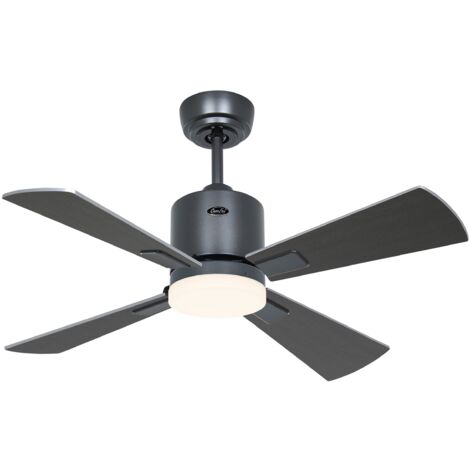 Ventilateur de plafond ECO NEO III 92, Chrome brossé - Érable/Hêtre, Wi-Fi avec éclairage (1/2)