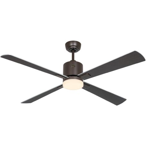 Ventilateur de plafond ECO NEO III 132, bronze - Wengé/Argent, Wi-Fi avec éclairage (1/2)