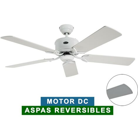 Ventilateur de plafond CasaFan 513281 ECO ELEMENTS 132 blanc ou gris clair