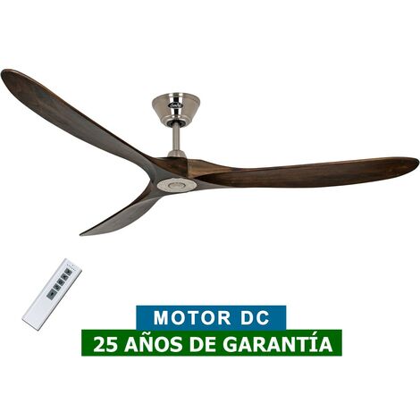 Ventilateur de plafond Eco Genuino DC 180 Chrome-Noyer