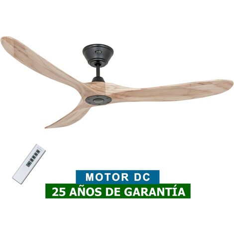 Ventilateur de plafond CasaFan 315218 ECO GENUINO 152cm bois massif naturel/noir mat