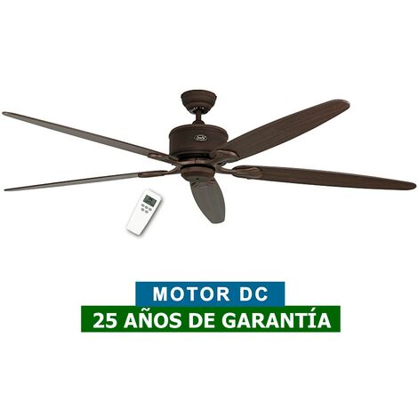 Ventilateur de plafond CasaFan 518083 ECO ELEMENTS 180 chêne antique ou noyer / brun antique