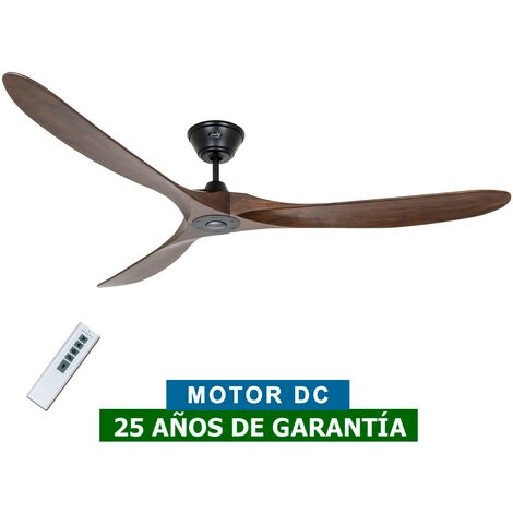 Casafan – Ventilateur de plafond 318017 180 cm – 3 pales en bois noyer – Télécommande – Ultra silencieux – Fonction été/hiver