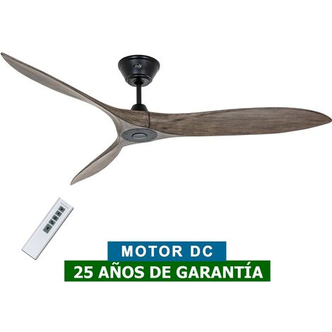 Ventilateur de plafond CasaFan 315221 ECO AIRSCREW 152 bois massif/noir (1/10)