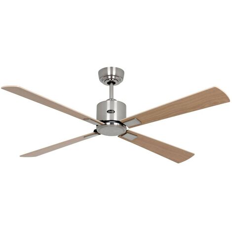 Ventilateur de plafond CasaFan 942222 ECO NEO III 132cm chrome brossé / érable ou hêtre